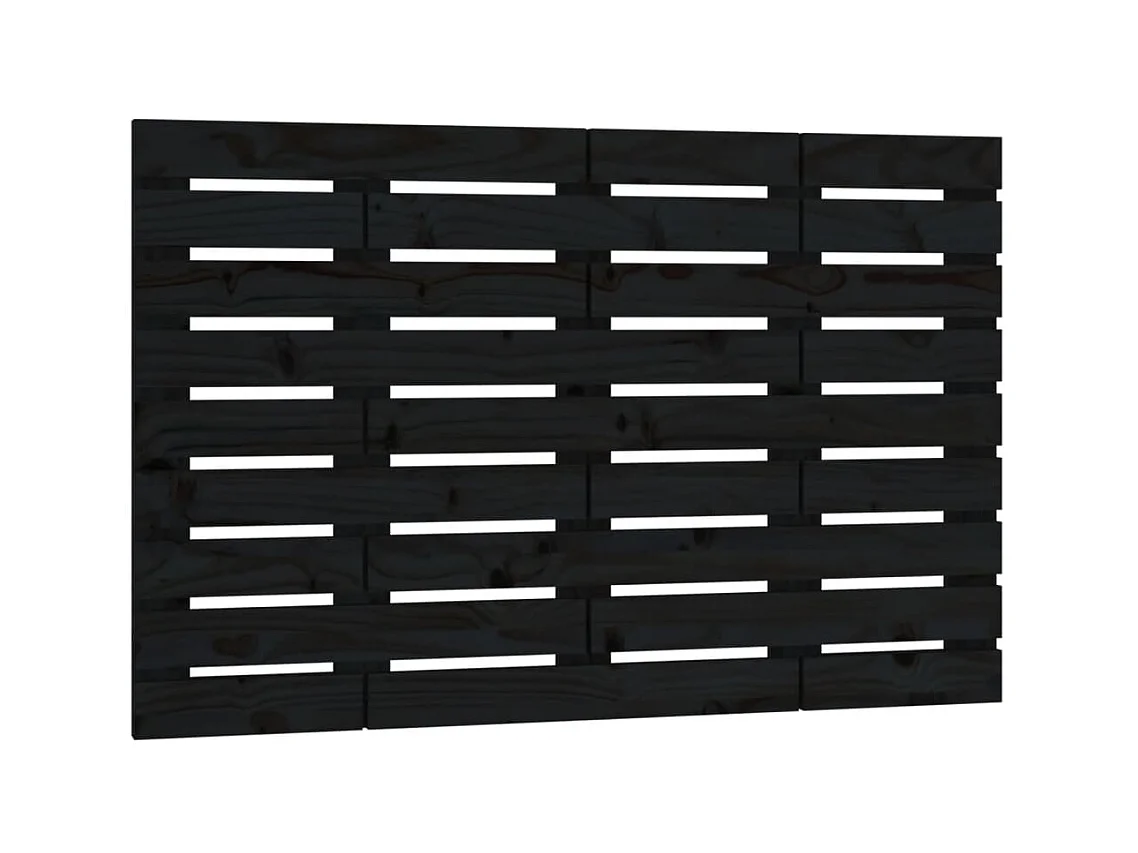 Testiera | Testata del letto da Parete Nera 96x3x63 cm in Legno Massello di Pino