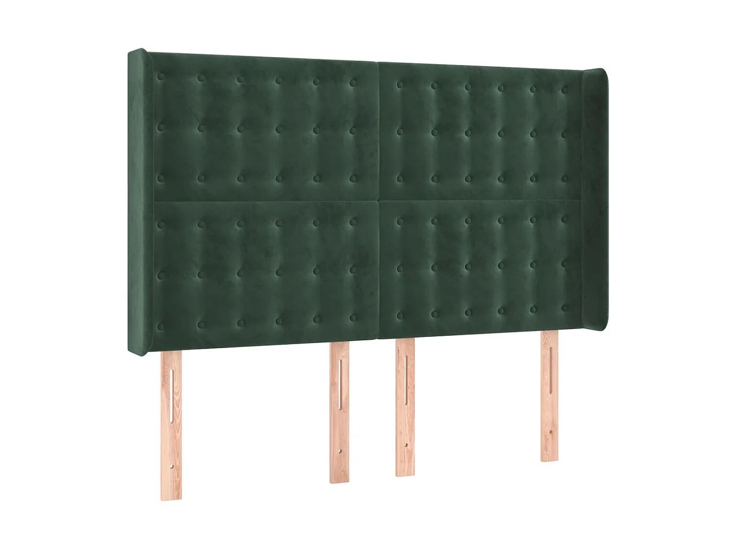 Kopfteil,Bettkopfteil mit Ohren Dunkelgrün 147x16x118/128 cm Samt -gkd530478