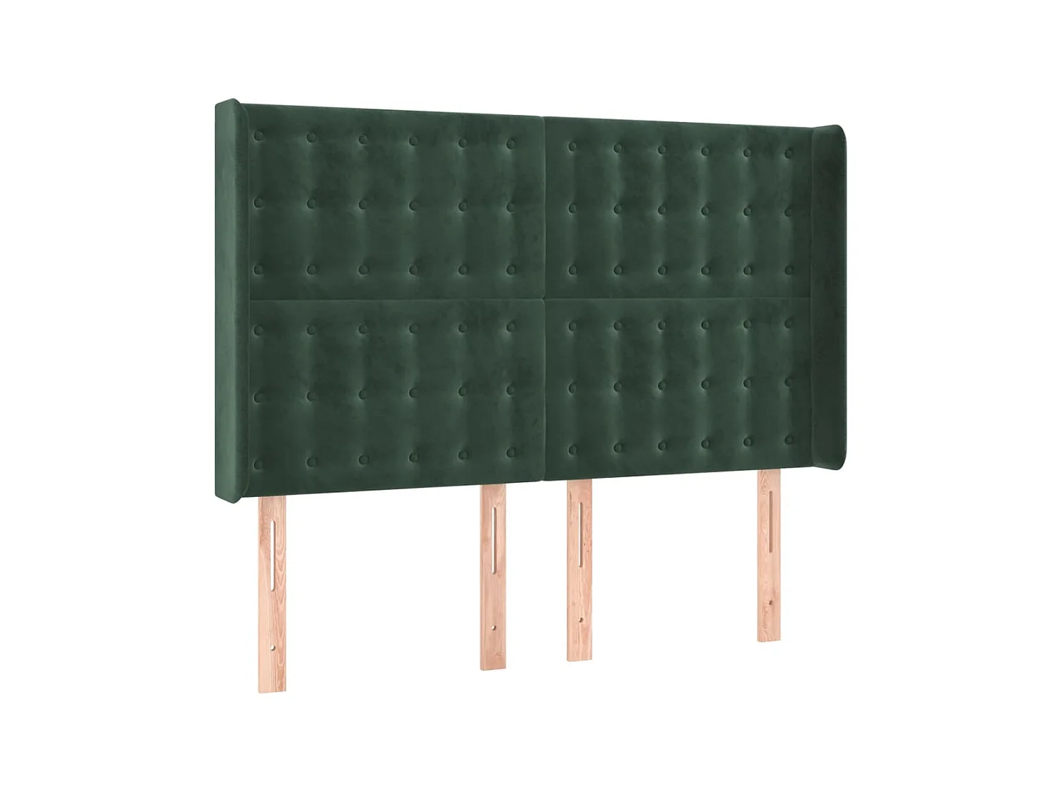 Tête de lit avec oreilles Vert foncé 147x16x118,128 cm Velours LKC38532 BonneVie Meuble