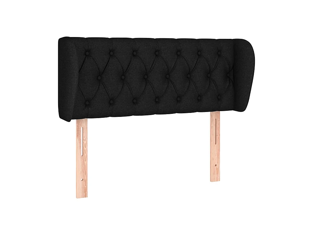 Testiera | Testata del letto ad Orecchio Nera 93x23x78/88 cm in Tessuto