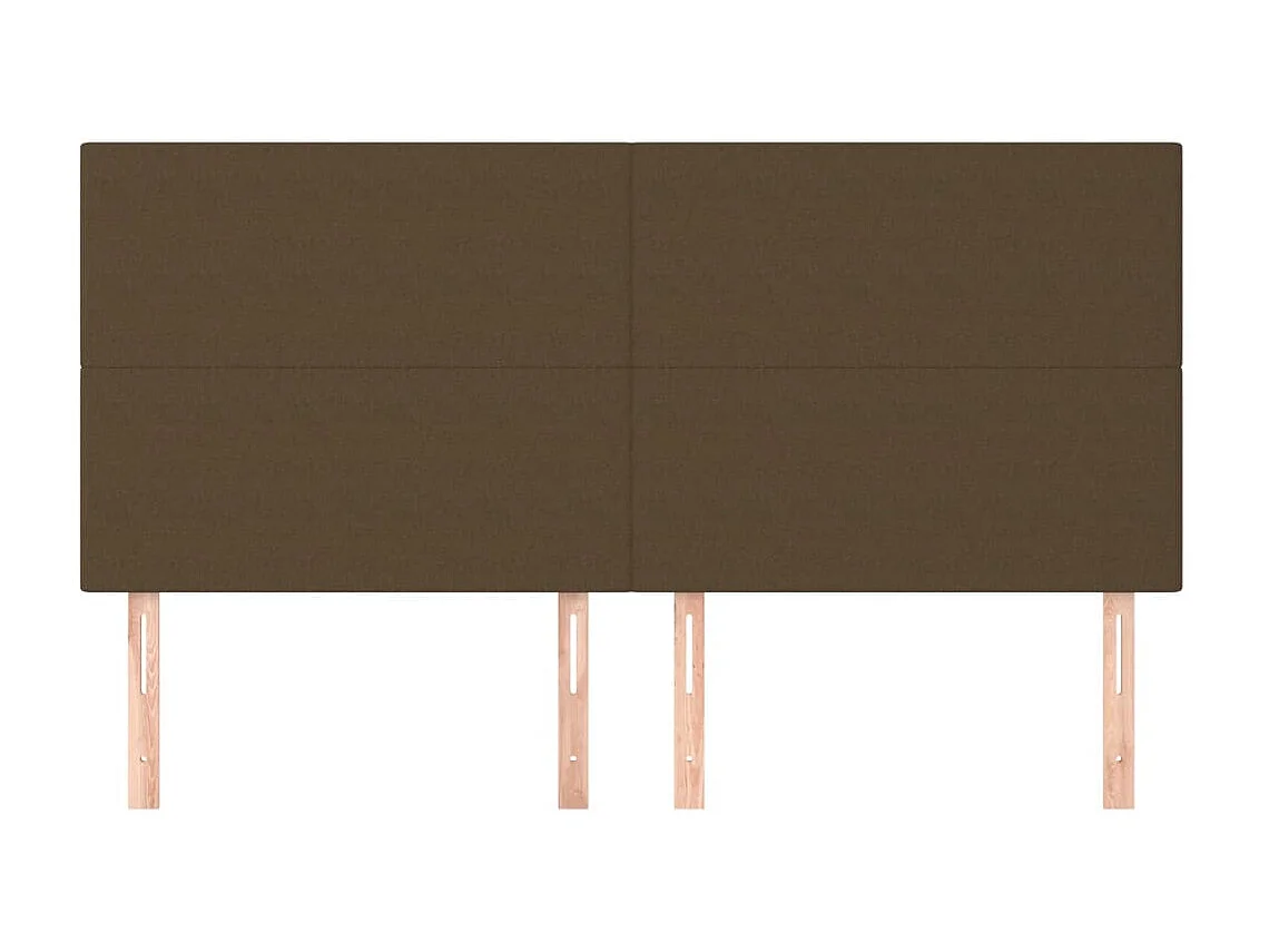 Têtes de lit 4 pcs Marron Foncé 80x5x78/88 cm Tissu POI89749 BonneVie Meuble