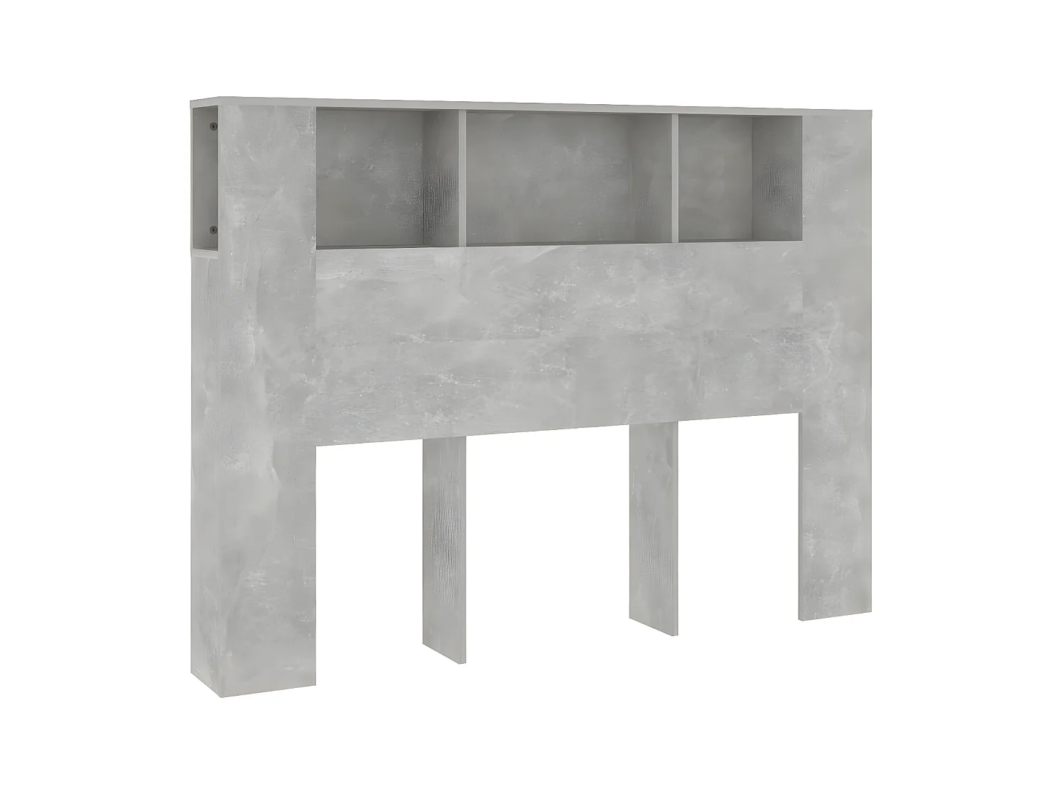 Armoire de tête de lit Gris béton 140x18,5x104,5 cm POI27037 BonneVie Meuble