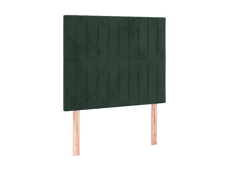 Têtes de lit 2 pcs Vert foncé 80x5x78/88 cm Velours POI85551 BonneVie Meuble