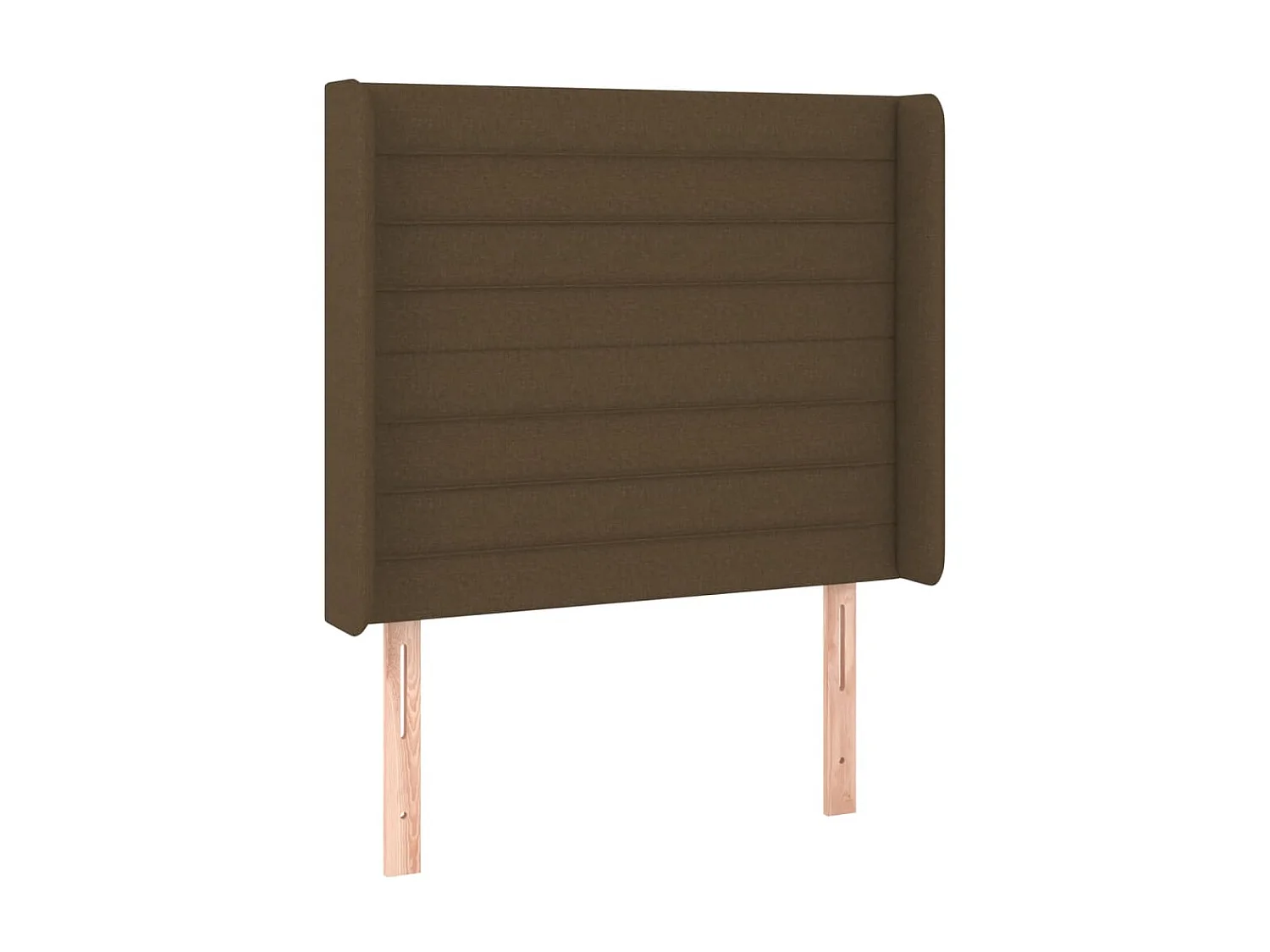 Cabecero con LED de tela marrón oscuro 83x16x118/128 cm ES41787