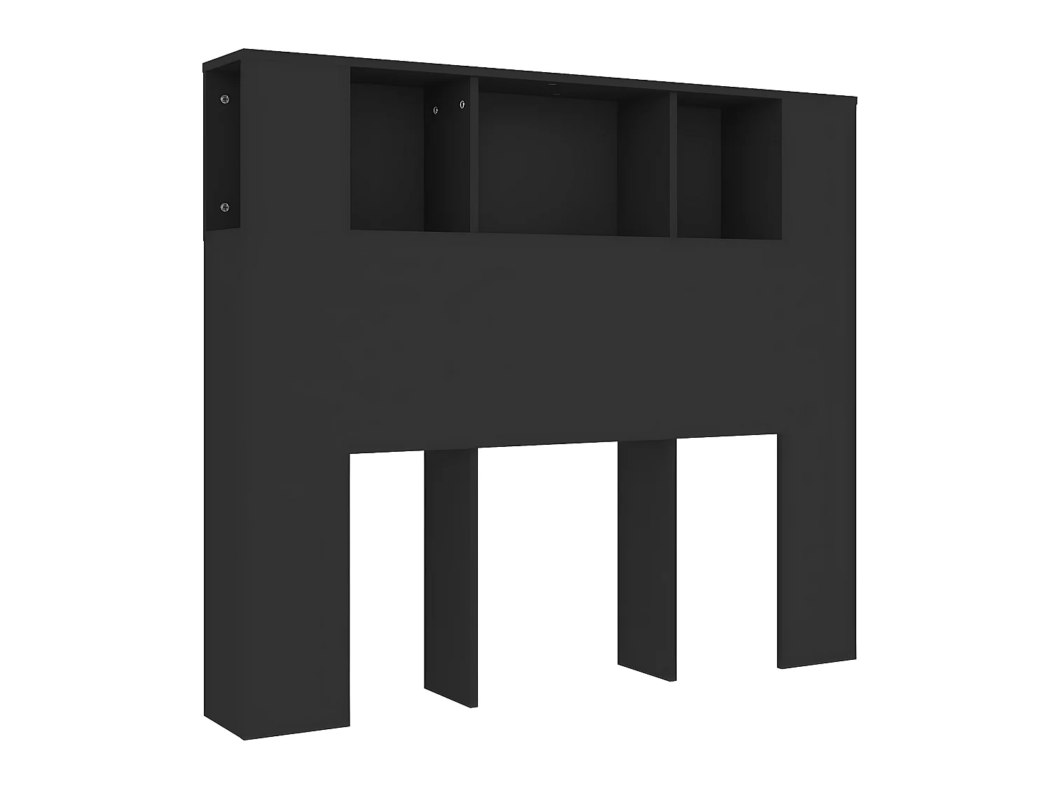 Armoire de tête de lit noir 120x18,5x102,5 cm POI70973 BonneVie Meuble