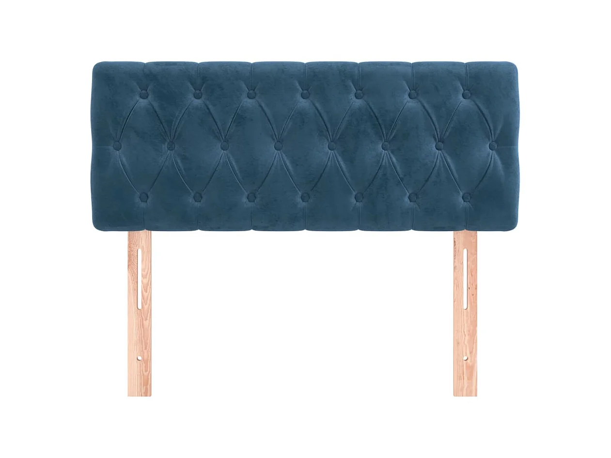 Cabecero de terciopelo azul oscuro 90x7x78/88 cm ES55510