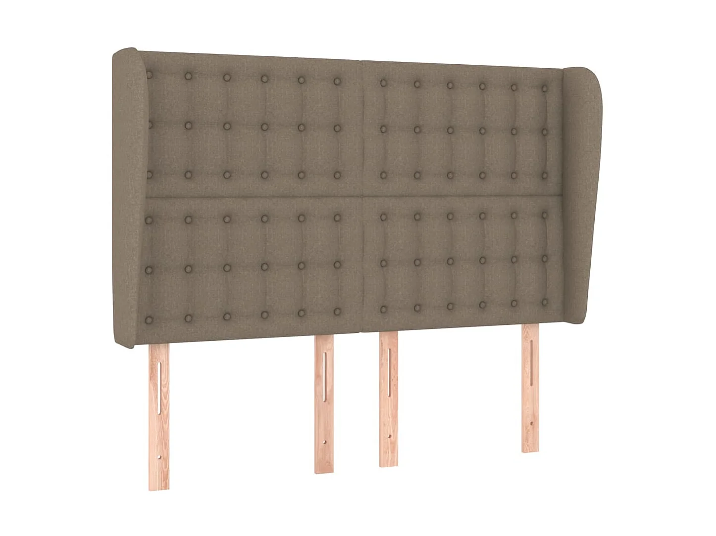 Kopfteil,Bettkopfteil mit Ohren Taupe 147x23x118/128 cm Stoff -gkd223885