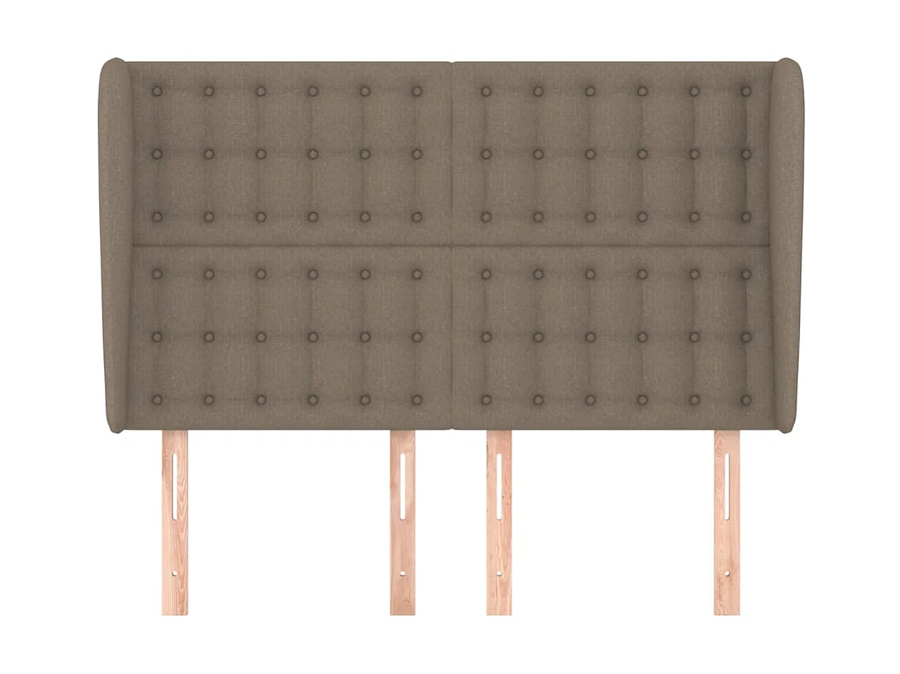 Kopfteil,Bettkopfteil mit Ohren Taupe 147x23x118/128 cm Stoff -gkd223885