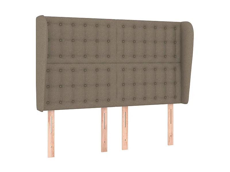 Tête de lit avec oreilles Taupe 147x23x118,128 cm Tissu LKC62706 BonneVie Meuble