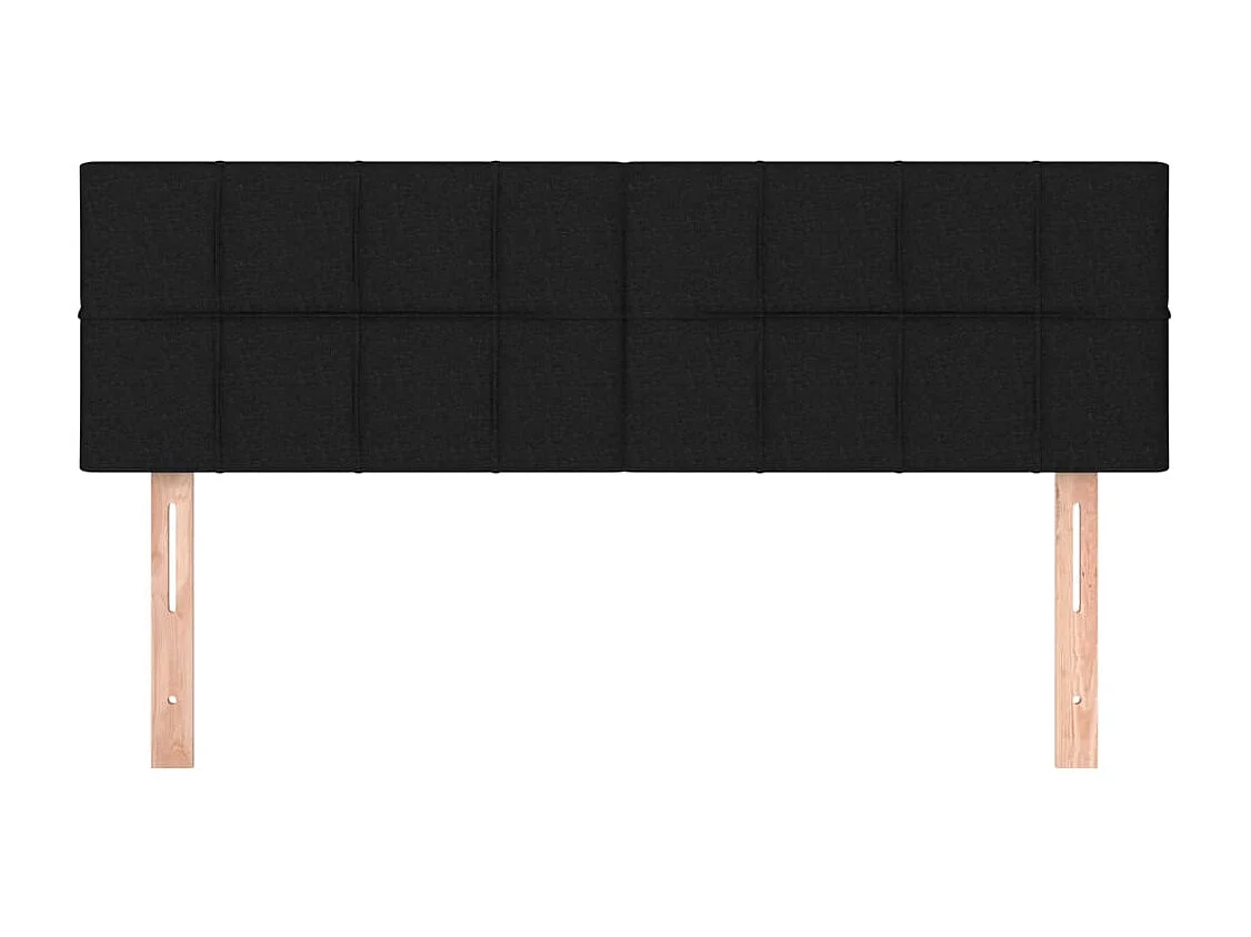 Têtes de lit 2 pcs Noir 72x5x78/88 cm Tissu POI94068 BonneVie Meuble