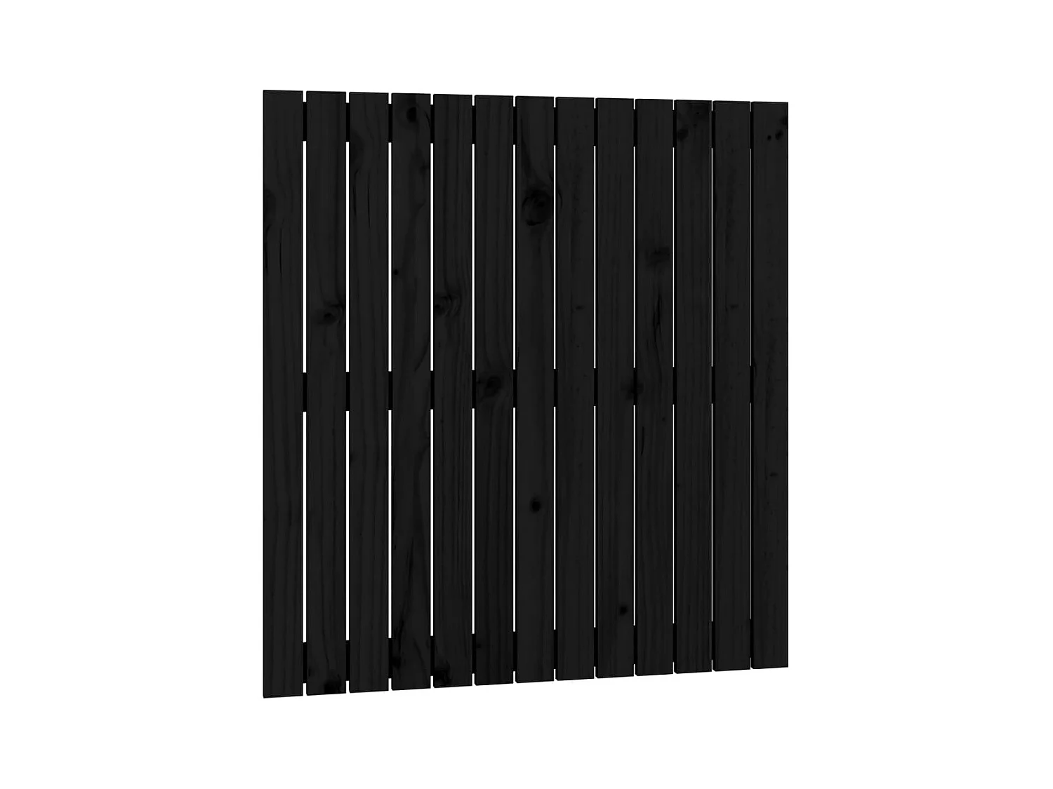 Testiera | Testata del letto da Parete Nera 82,5x3x90 cm in Legno Massello di Pino