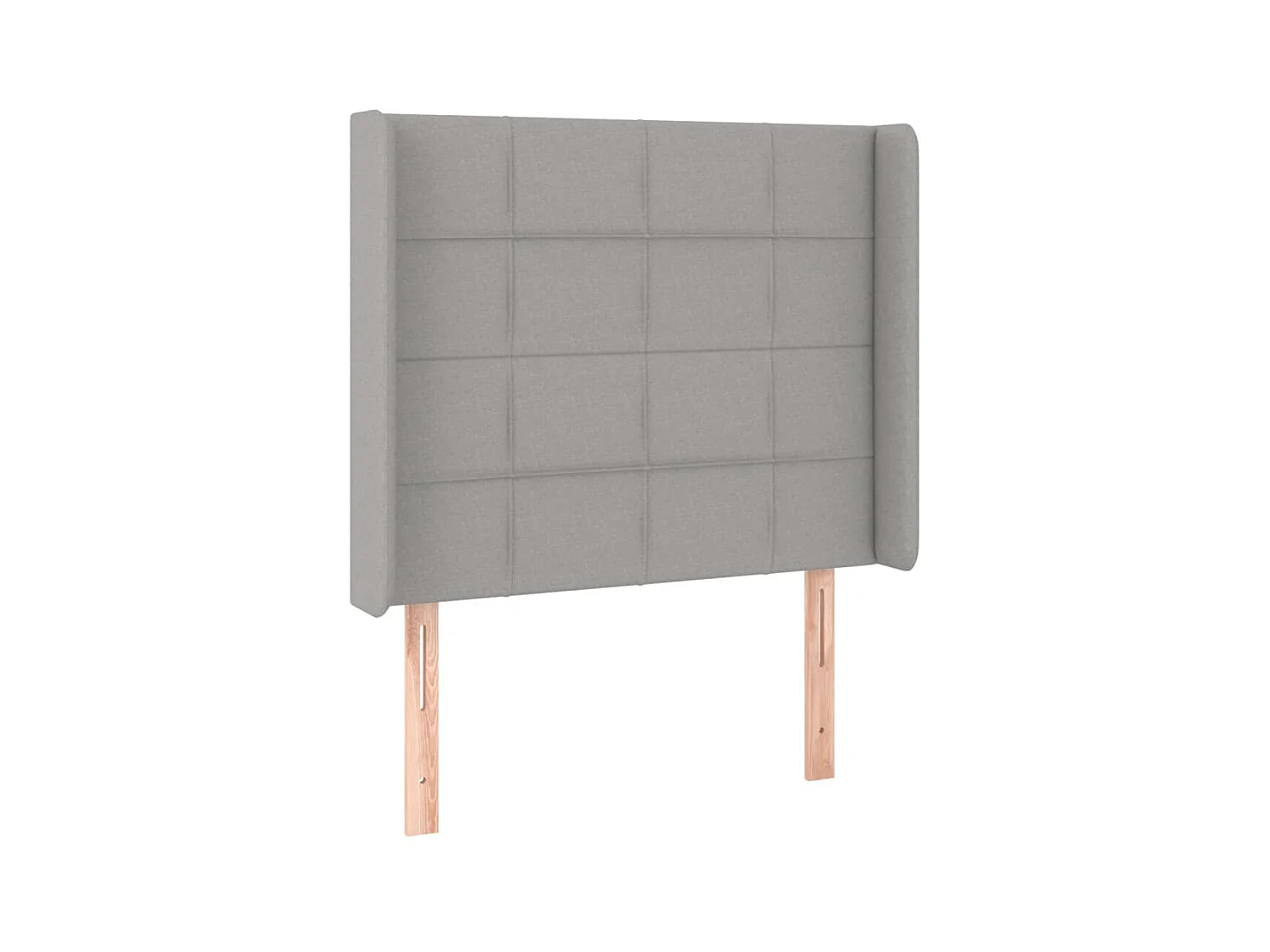 Tête de lit avec oreilles Gris clair 103x16x118/128 cm Tissu POI10019 BonneVie Meuble