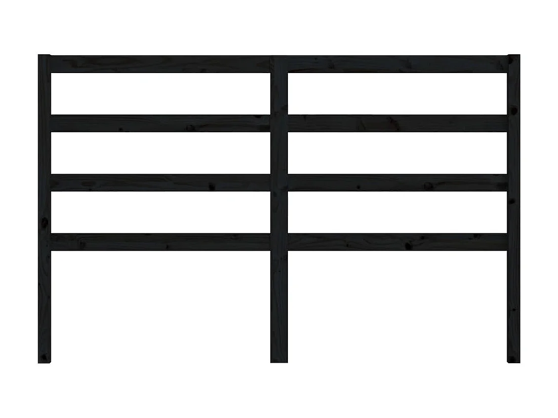 Cabecero de cama madera maciza de pino negro 166x4x100 cm ES78362