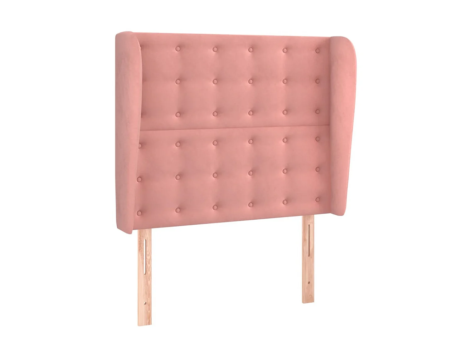 Tête de lit avec oreilles Rose 83x23x118/128 cm Velours POI92829 BonneVie Meuble