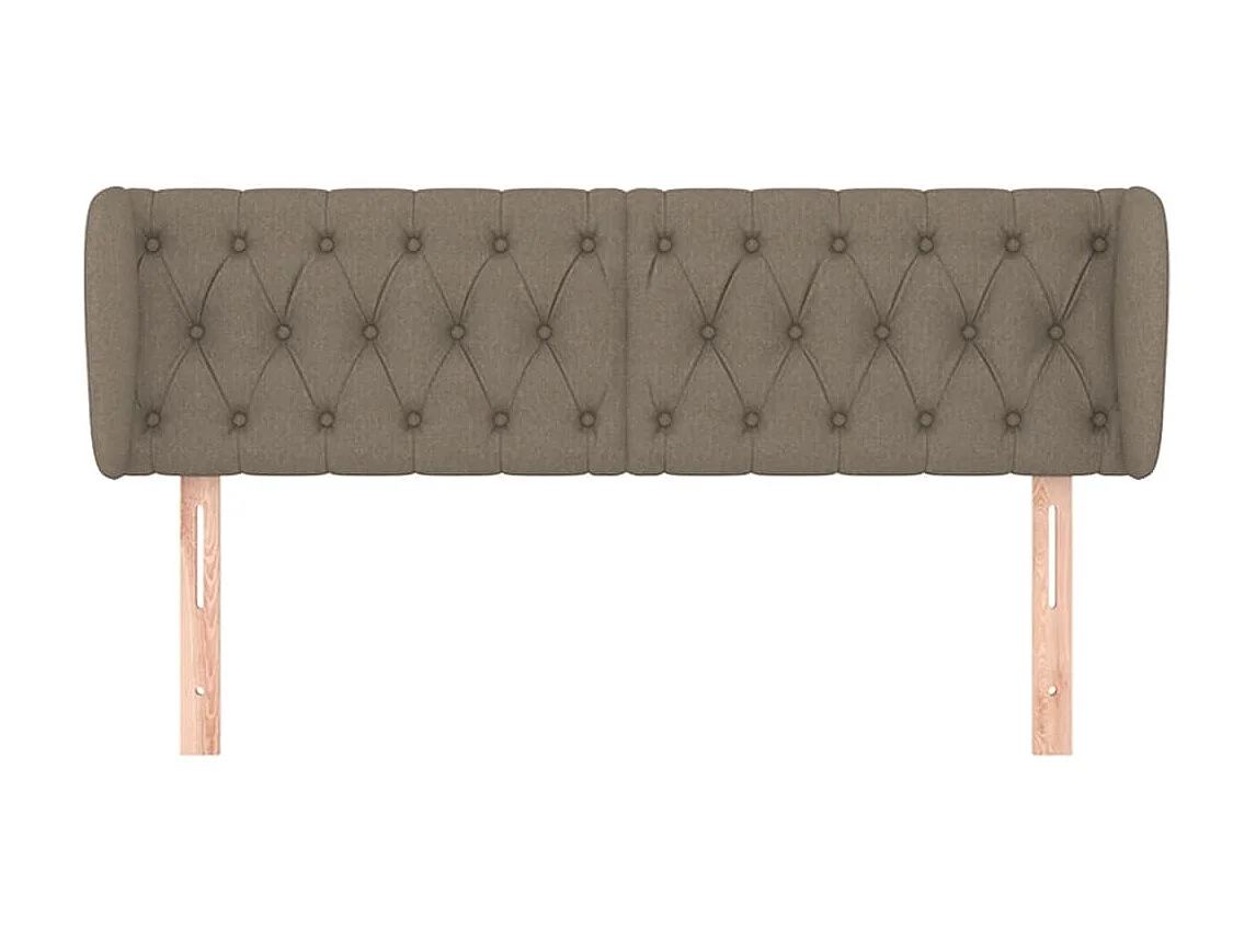 Cabeceira cama abas tecido 147x23x78/88 cm cinzento-acastanhado PT607705