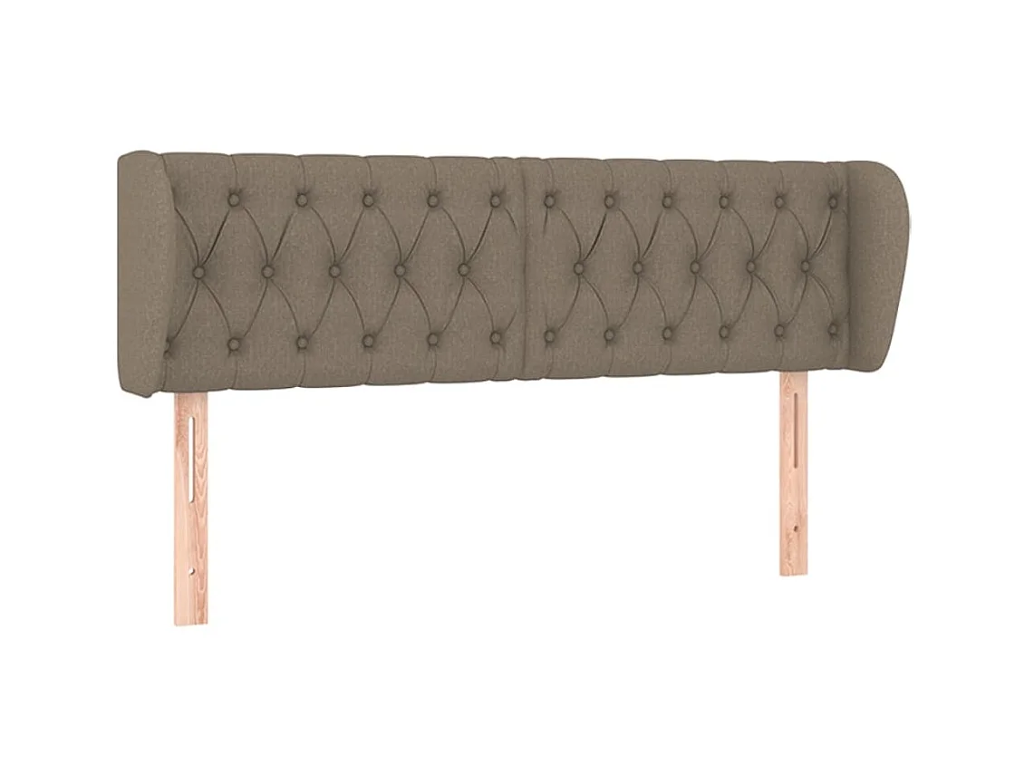 Tête de lit avec oreilles Taupe 147x23x78/88 cm Tissu POI75201 BonneVie Meuble