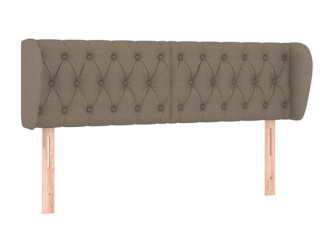 Tête de lit avec oreilles Taupe 147x23x78/88 cm Tissu POI75201 BonneVie Meuble