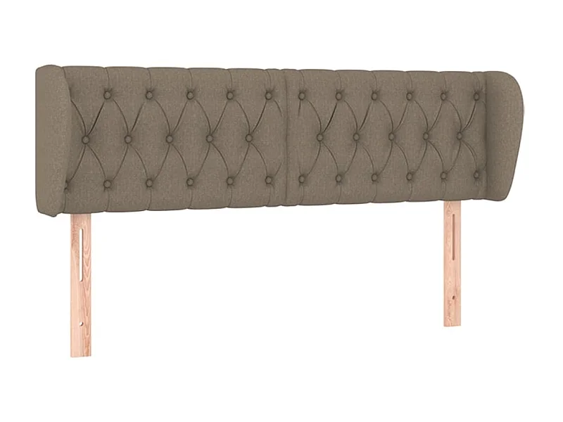 Tête de lit avec oreilles Taupe 147x23x78/88 cm Tissu POI75201 BonneVie Meuble
