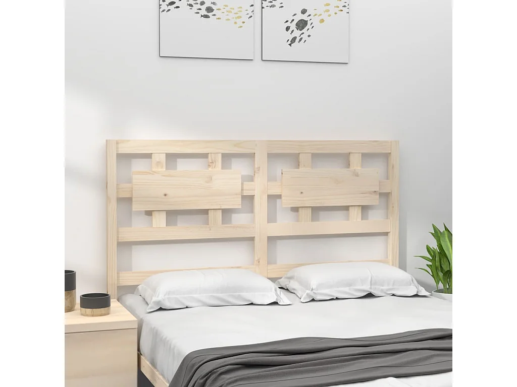 Testiera | Testata del letto per Letto 205,5x4x100 cm Legno Massello di Pino