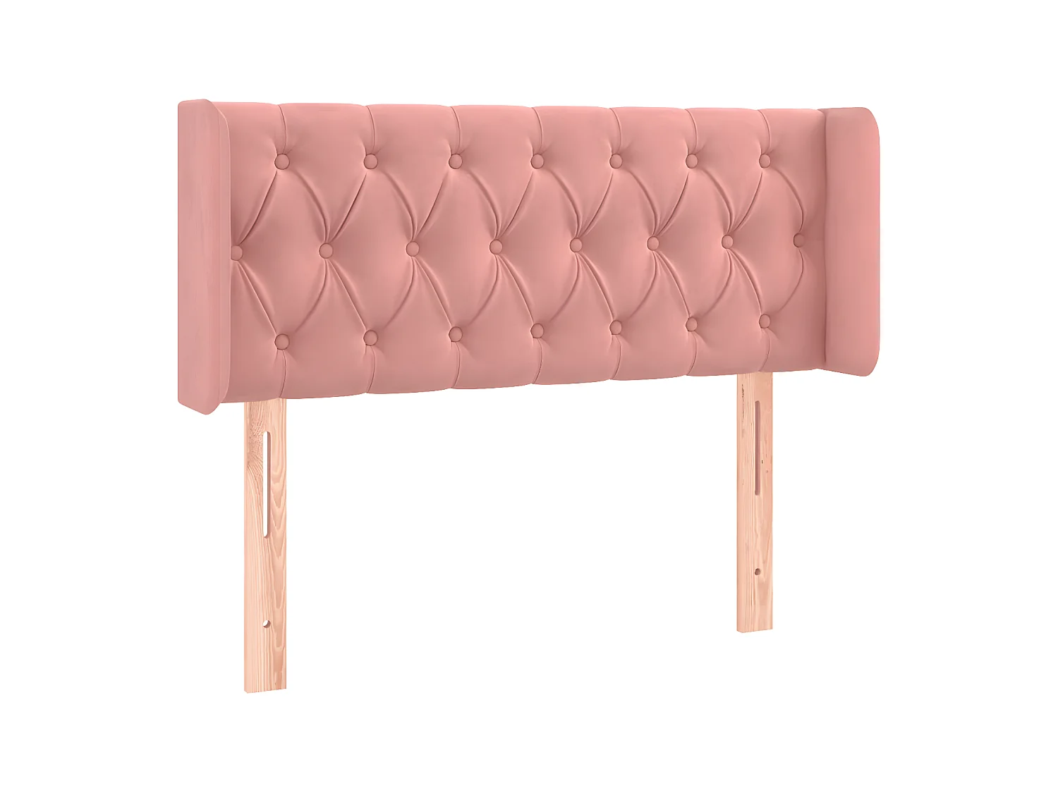 Tête de lit avec oreilles Rose 93x16x78/88 cm Velours POI38320 BonneVie Meuble