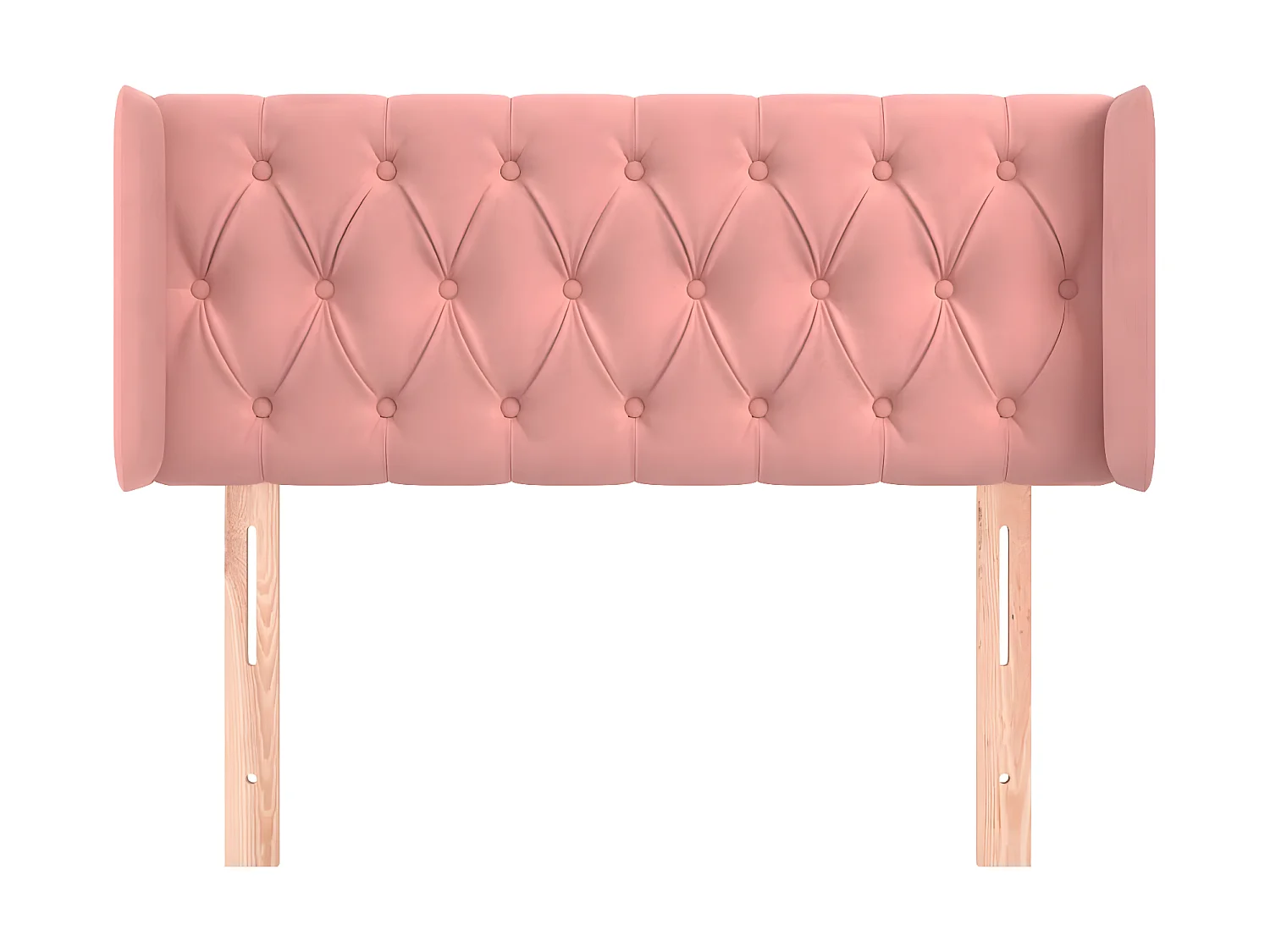 Tête de lit avec oreilles Rose 93x16x78/88 cm Velours POI38320 BonneVie Meuble