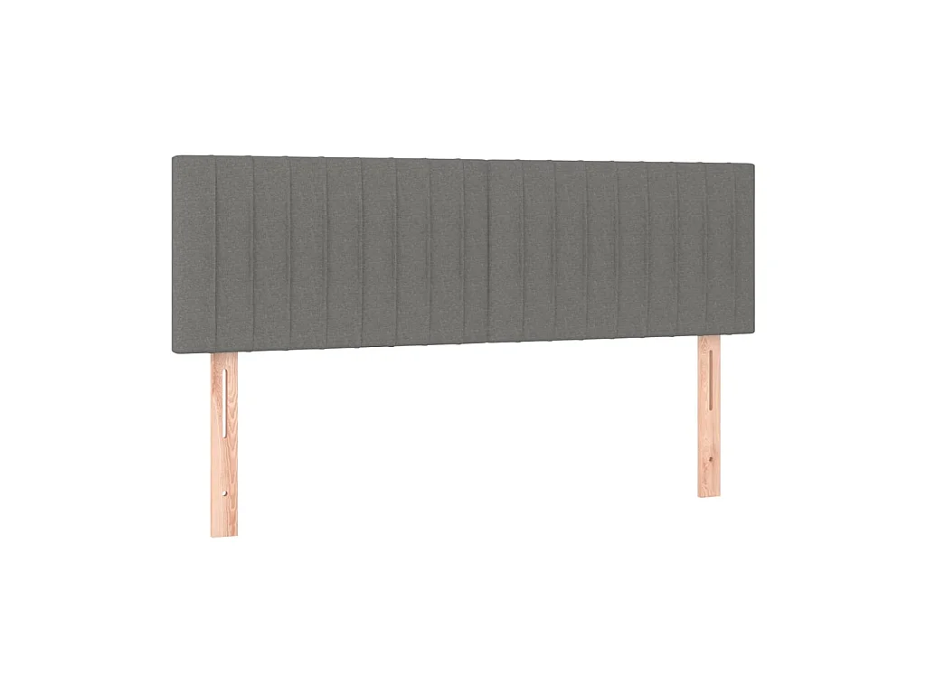Têtes de lit 2 pcs Gris foncé 72x5x78/88 cm Tissu POI47709 BonneVie Meuble