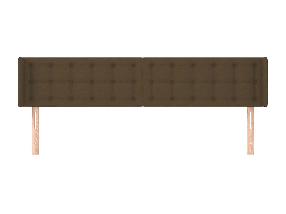 Kopfteil,Bettkopfteil mit Ohren Dunkelbraun 183x16x78/88 cm Stoff -gkd492359