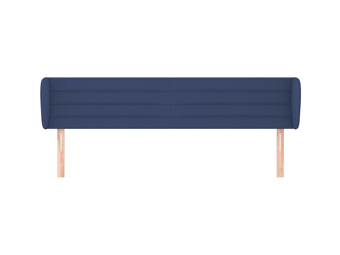Tête de lit avec oreilles Bleu 163x23x78/88 cm Tissu POI51465 BonneVie Meuble