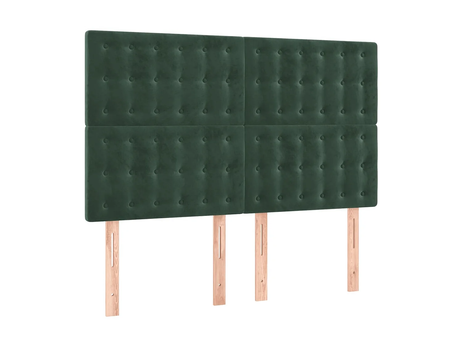 Testiera a LED Verde Scuro 144x5x118/128cm in Velluto CFW926334