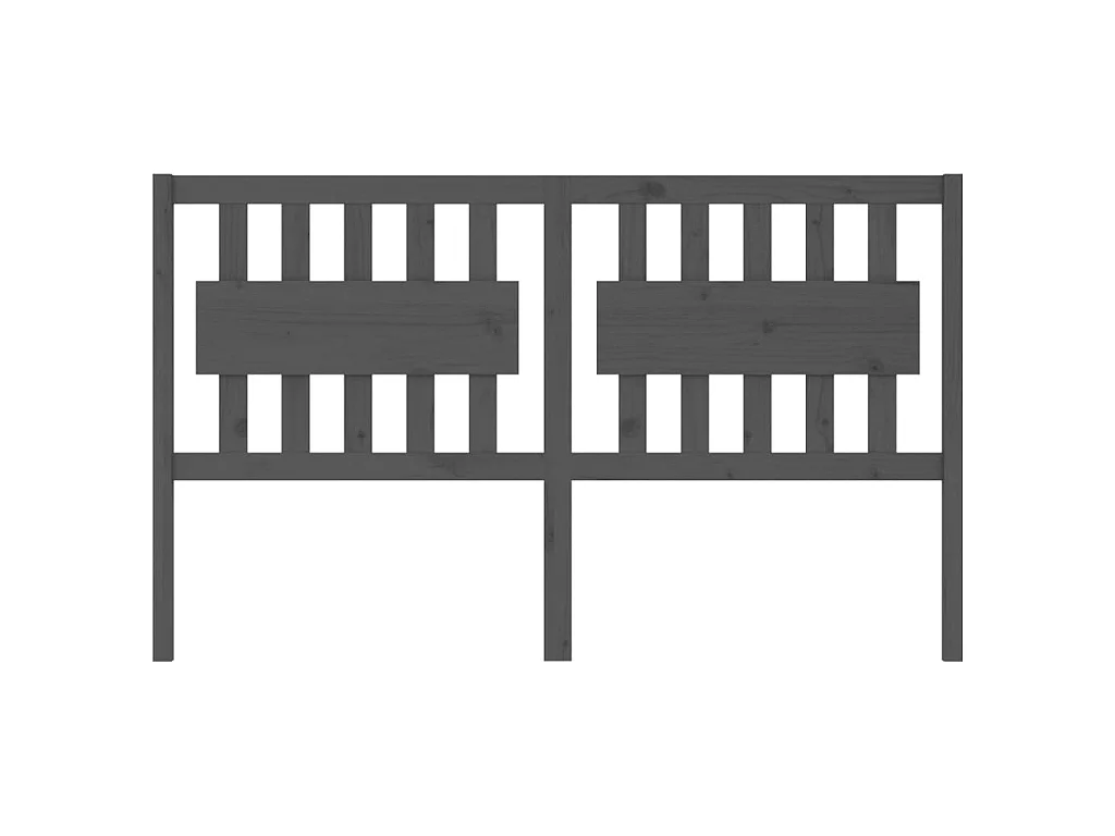 Cabecero de cama madera maciza de pino gris 165,5x4x100 cm ES12041