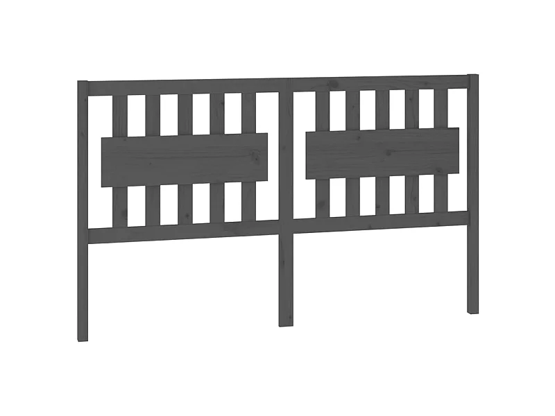 Cabecero de cama madera maciza de pino gris 165,5x4x100 cm ES12041