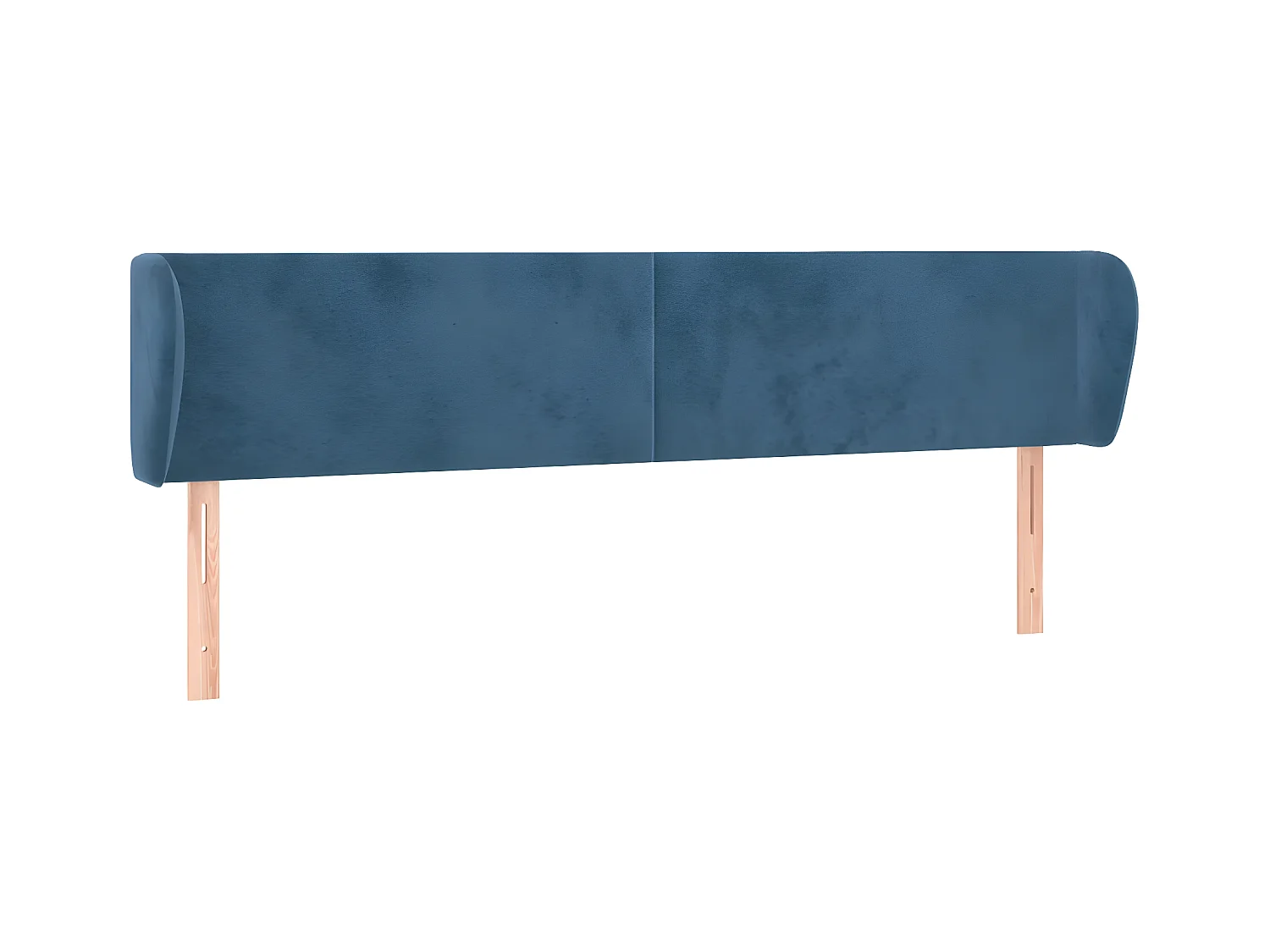 Tête de lit avec oreilles Bleu foncé 203x23x78/88 cm Velours POI78728 BonneVie Meuble