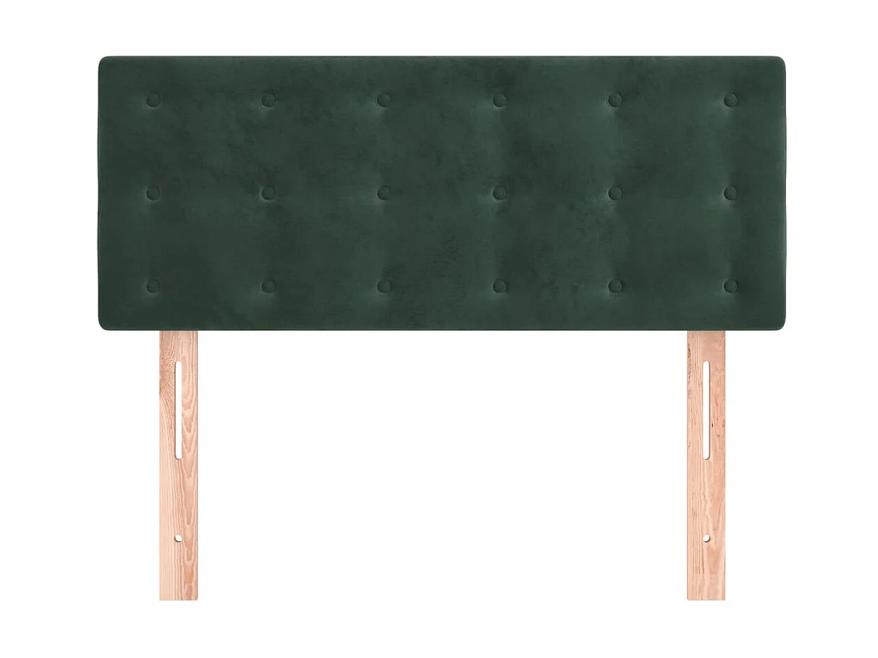 Cabecero de terciopelo verde oscuro 100x5x78/88 cm ES44239