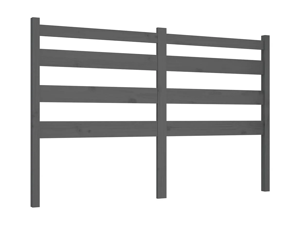 Tête de lit Gris 146x4x100 cm Bois massif de pin POI62555 BonneVie Meuble