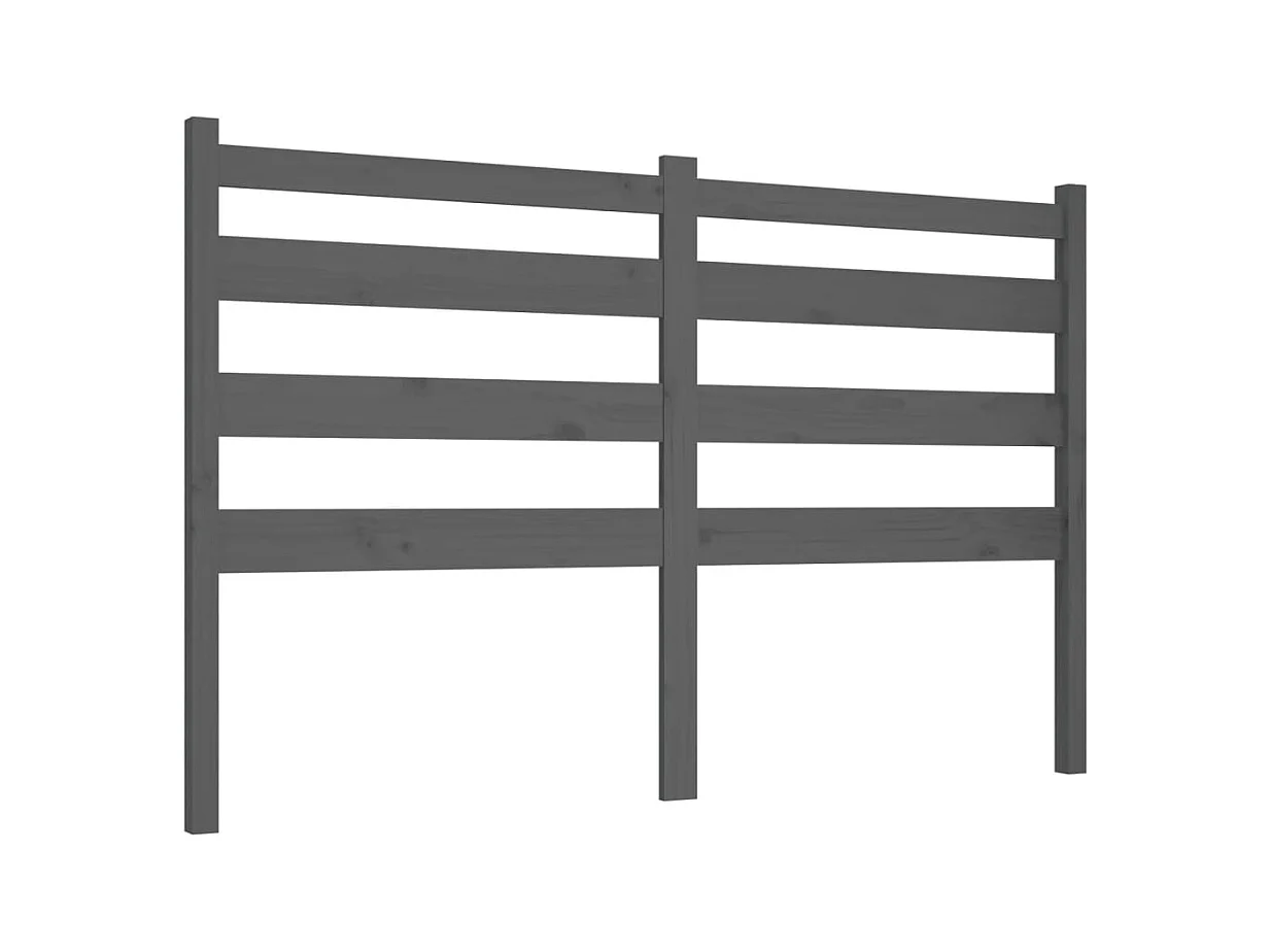Testiera | Testata del letto per Letto Grigia 146x4x100cm in Legno Massello di Pino