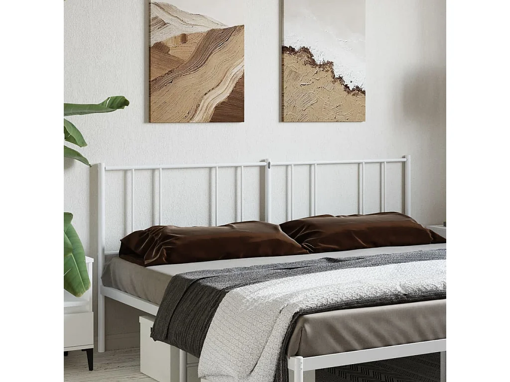 Cabeceira de cama 180 cm metal branco PT830479
