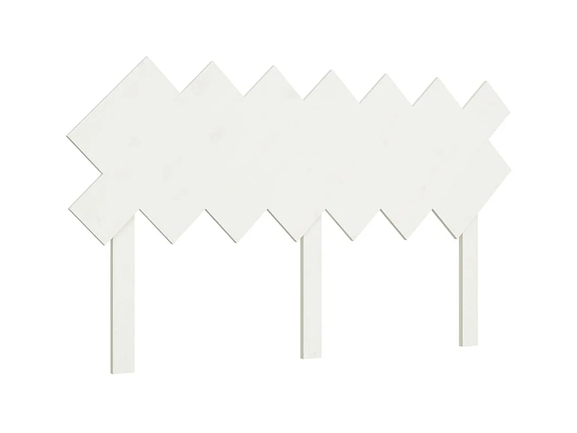 Tête de lit Blanc 141x3x80,5 cm Bois massif de pin POI75137 BonneVie Meuble