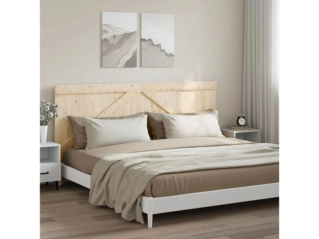 Tête de lit 200x104 cm bois massif de pin POI80694 BonneVie Meuble