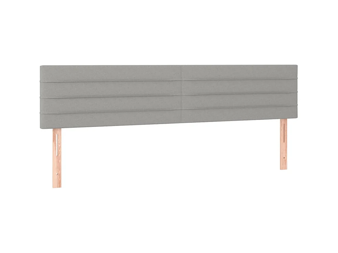 Hoofdborden 2 st 80x5x78/88 cm stof lichtgrijs NL708690