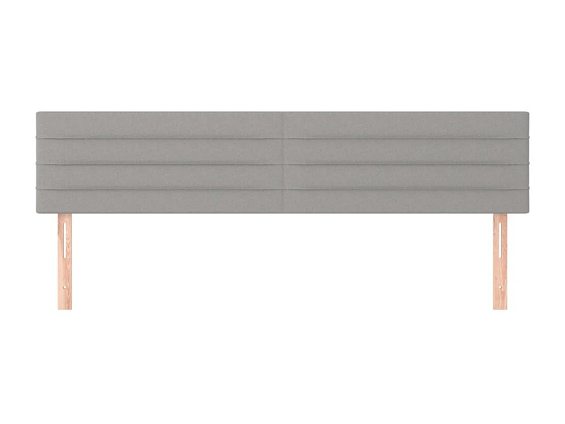 Têtes de lit 2 pcs Gris clair 80x5x78/88 cm Tissu POI53988 BonneVie Meuble