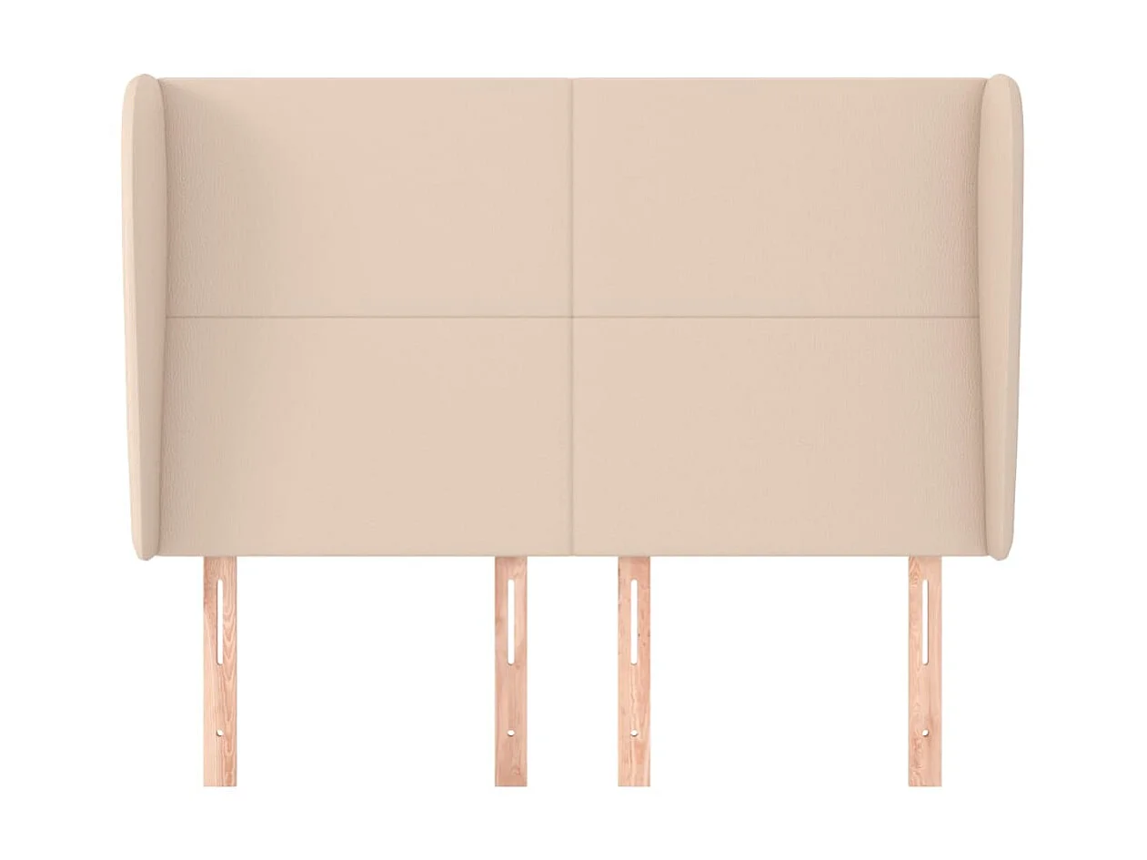 Hoofdbord met randen 147x23x118/128cm kunstleer cappuccinokleur NL937795