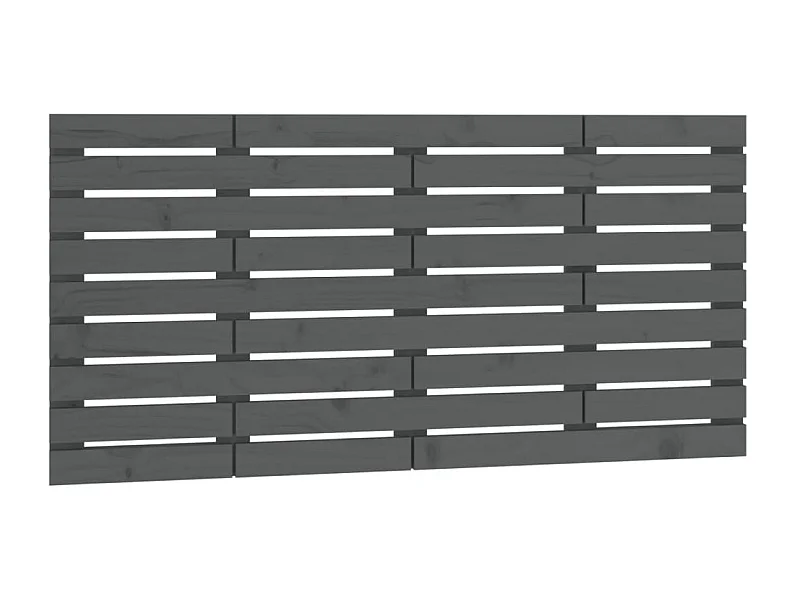 Tête de lit murale Gris 156x3x63 cm Bois massif de pin POI73291 BonneVie Meuble