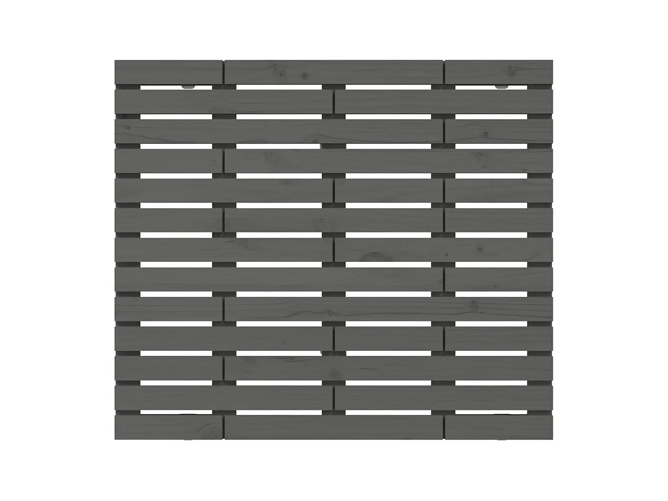 Tête de lit murale Gris 141x3x91,5 cm Bois massif de pin POI58775 BonneVie Meuble