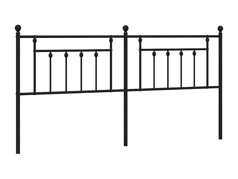 Cabeceira de cama 200 cm metal preto PT416174