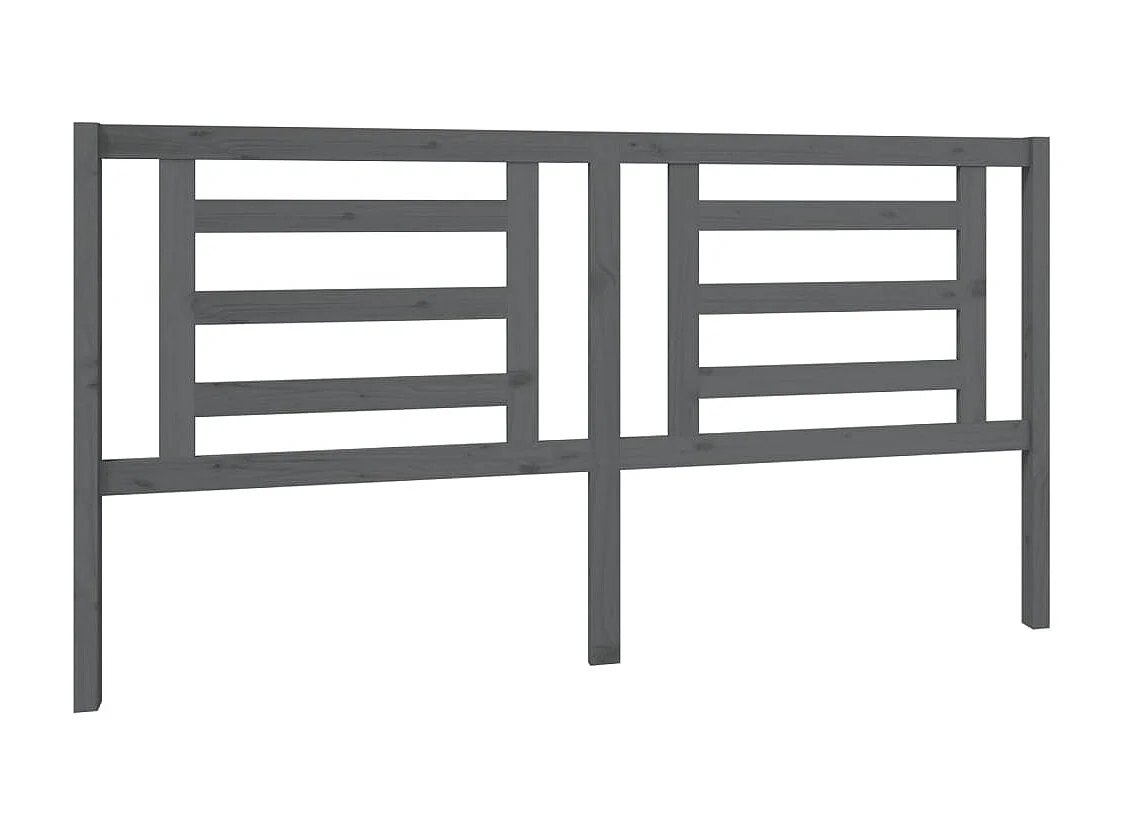 Testiera | Testata del letto per Letto Grigia 186x4x100cm in Legno Massello di Pino