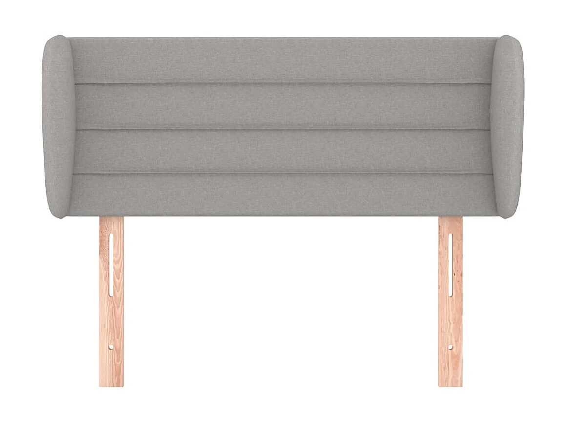 Tête de lit avec oreilles Gris clair 93x23x78/88 cm Tissu POI50740 BonneVie Meuble