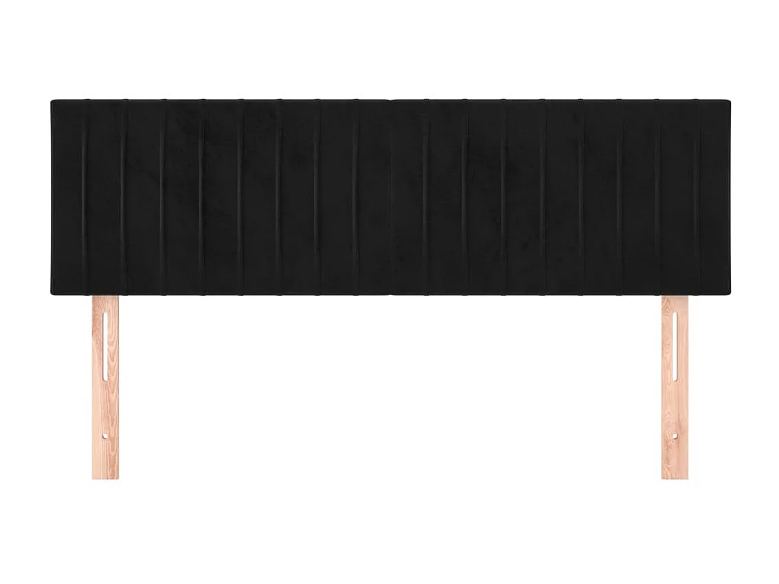 2er-set-Kopfteil,Bettkopfteile Schwarz 72x5x78/88 cm Samt -gkd935239