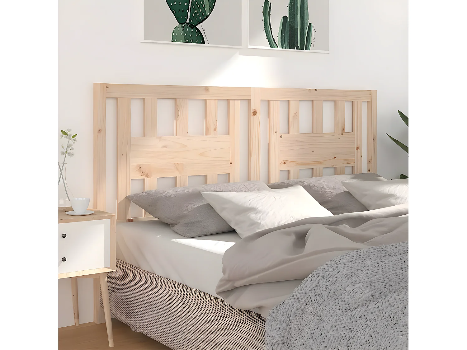 Cabeceira de cama 206x4x100 cm pinho maciço PT397711