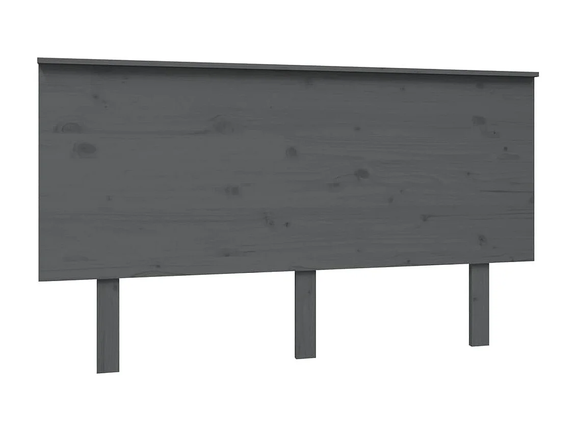 Tête de lit Gris 144x6x82,5 cm Bois massif de pin POI54079 BonneVie Meuble
