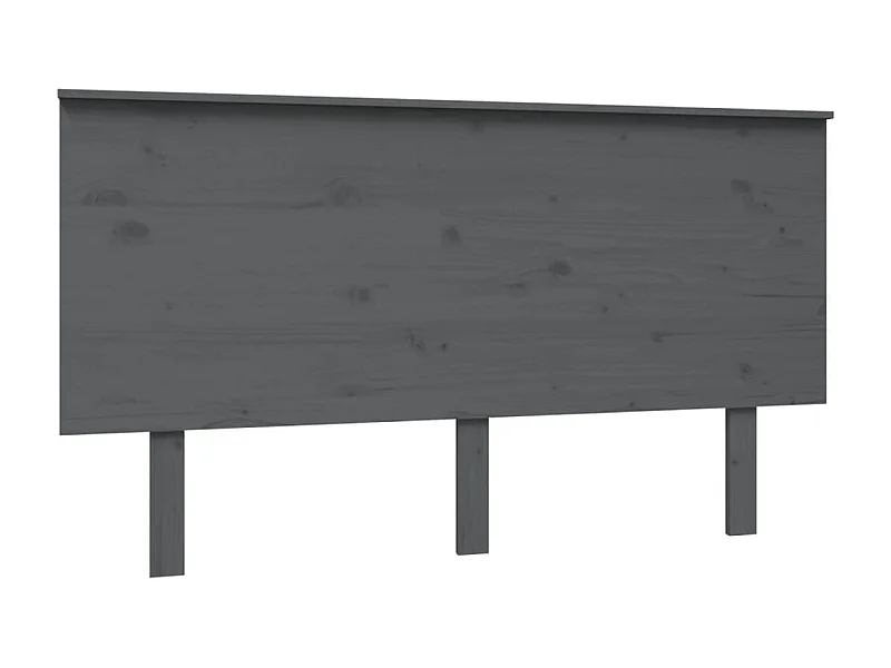 Tête de lit Gris 144x6x82,5 cm Bois massif de pin POI54079 BonneVie Meuble